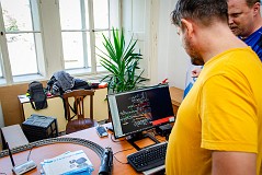 Kolejiště a simulátor stavědla firmy Starmon